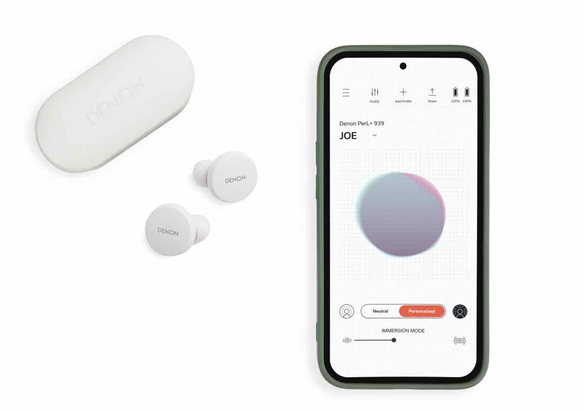Denon PerL Earbuds White Studio 21