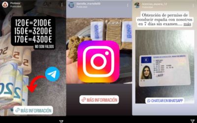 Drogas, tarjetas robadas y billetes y carnés falsos, Instagram tiene un problema con la publicidad