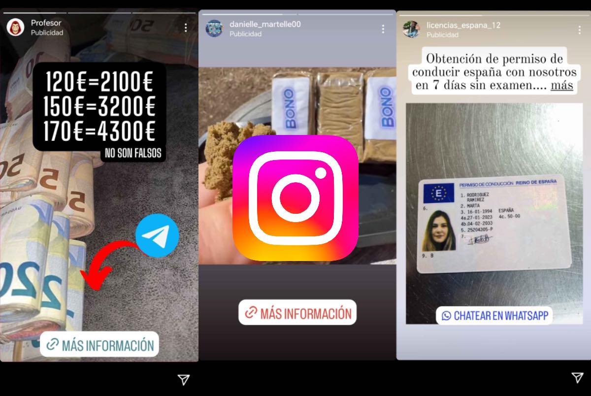Drogas, tarjetas robadas y billetes y carnés falsos, Instagram tiene un problema con la publicidad 1 drogas-dinero-falso-instagram