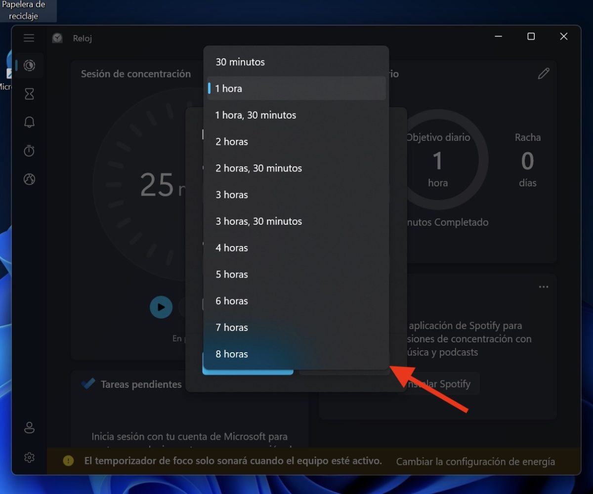 Configura los objetivos en la zona de estadísticas y esfuérzate por cumplirlos