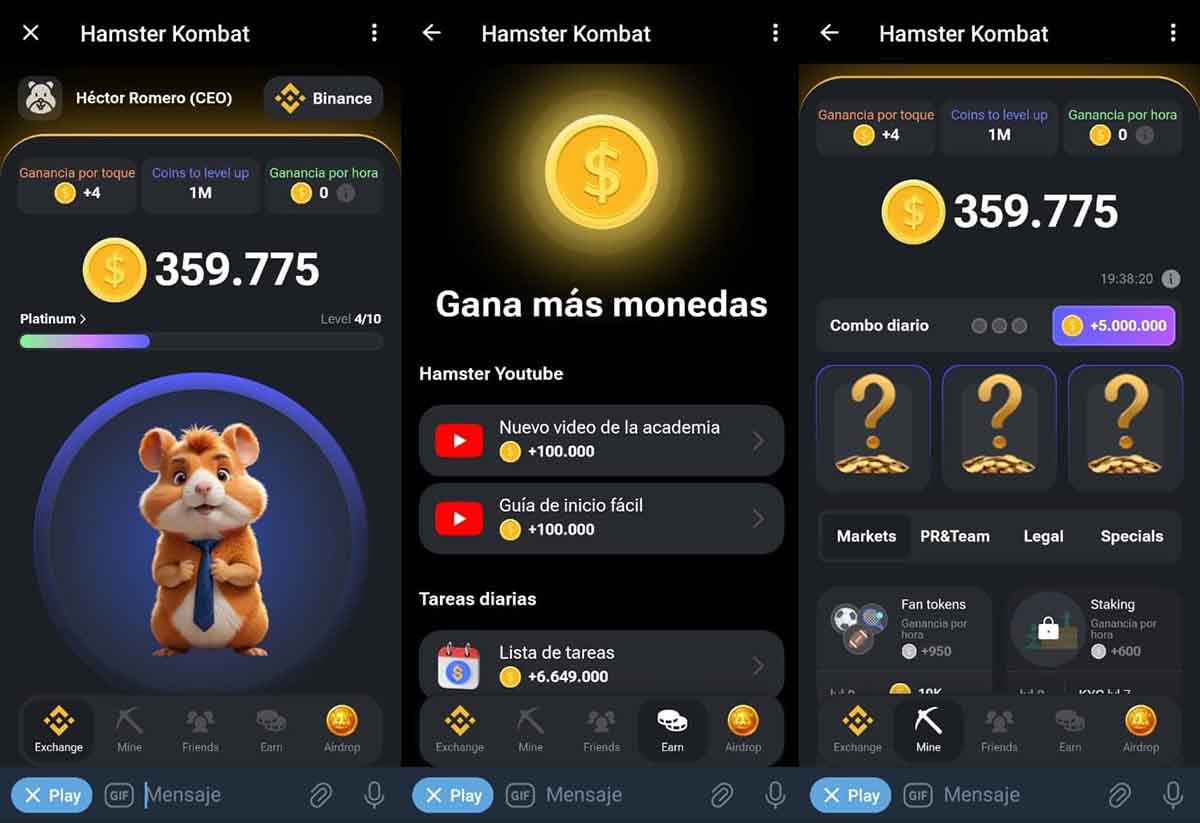 Hamster Kombat: En qué consiste el juego de moda que arrasa en Telegram 3 Hamster Kombat: En qué consiste el juego de moda que arrasa en Telegram 1