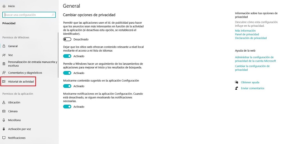 Cómo deshabilitar el Historial de Actividad de Windows en Windows 10 y 11 5 paso 4 como deshabilitar el Historial de Actividad de Windows en Windows 10 y 11