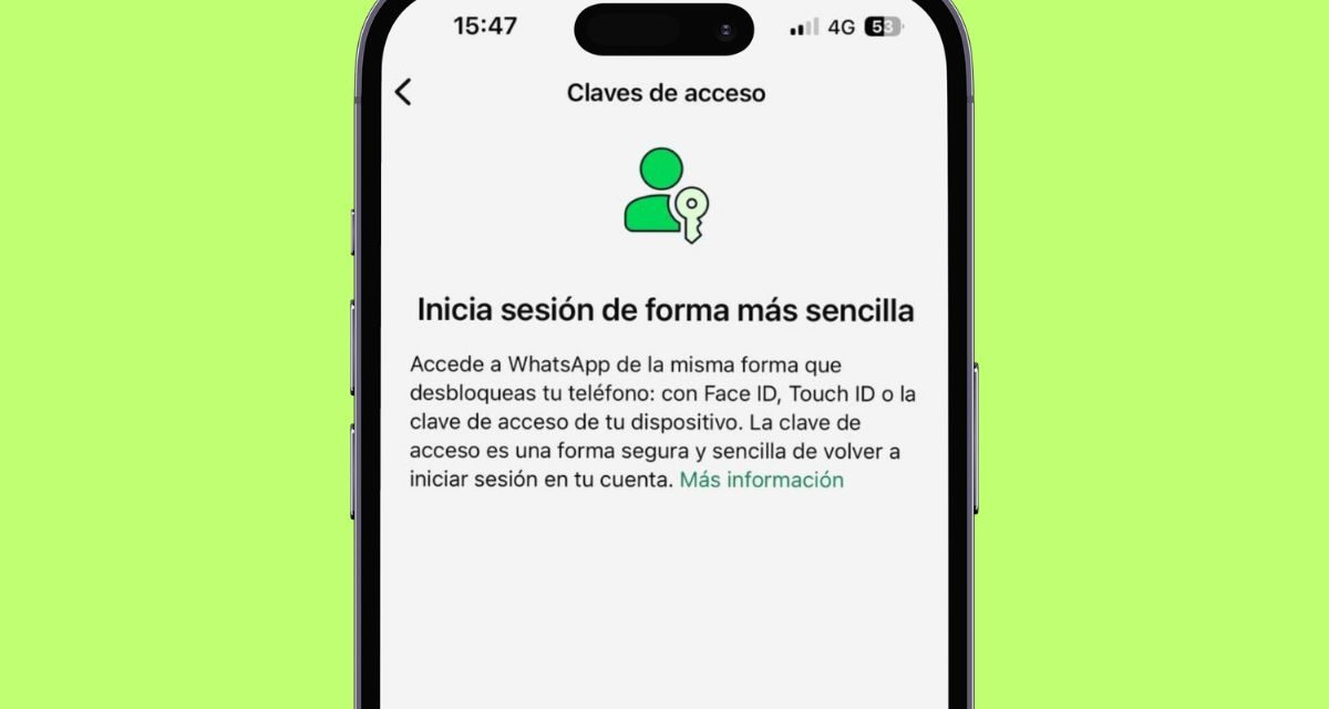 Así he configurado Passkeys en WhatsApp para iniciar sesión sin código SMS