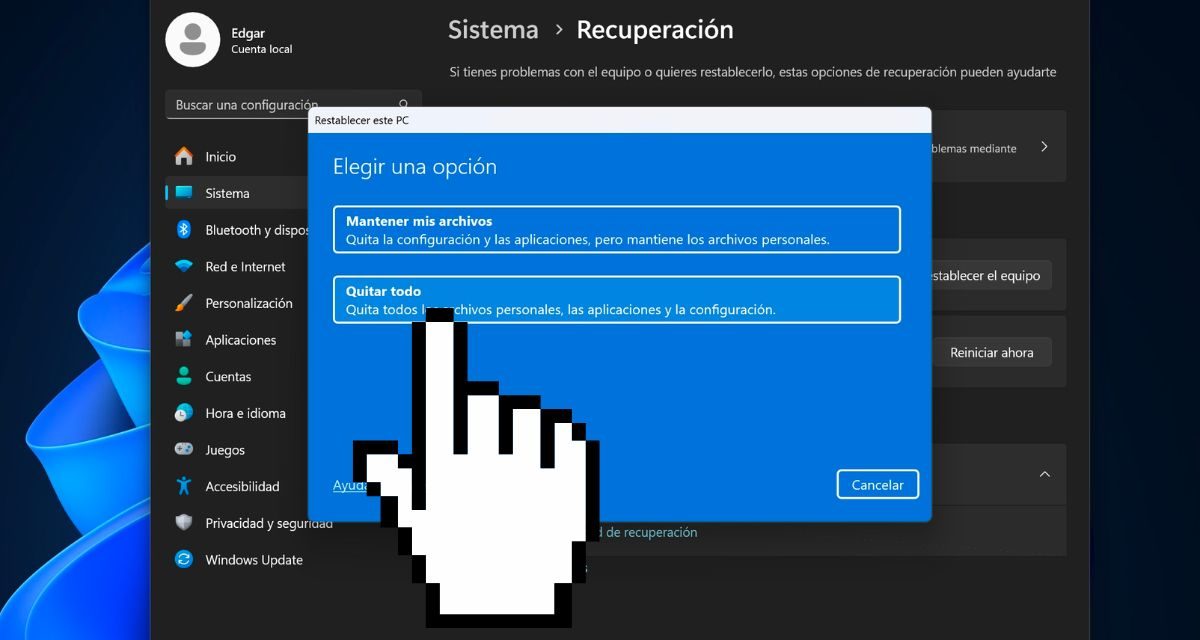 ¿Quitar todo o mantener archivos al restablecer Windows 11? Este es mi consejo como informático