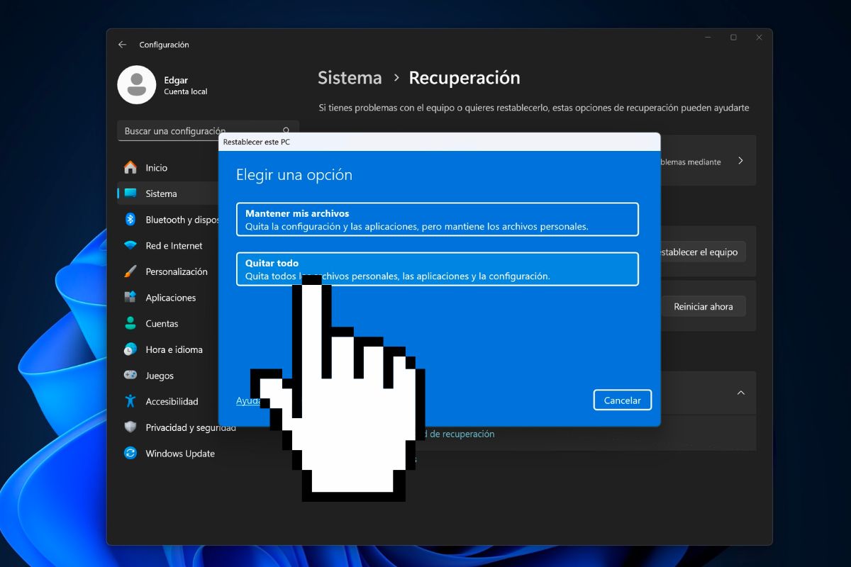 ¿Quitar todo o mantener archivos al restablecer Windows 11? Este es mi consejo como informático 1 restablecer-windows-11