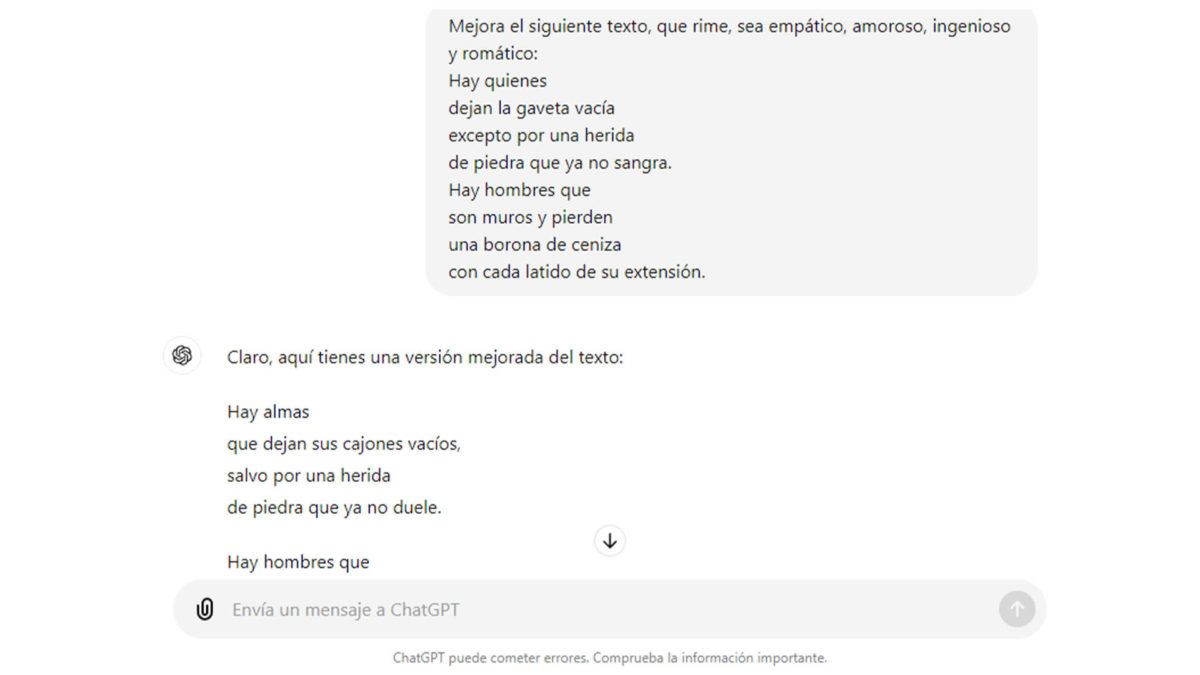 Trucos para ser más productivo con ChatGPT: corrector gramatical