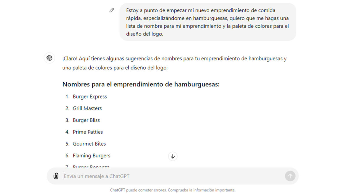 Trucos para ser más productivo con ChatGPT: generador de nombres