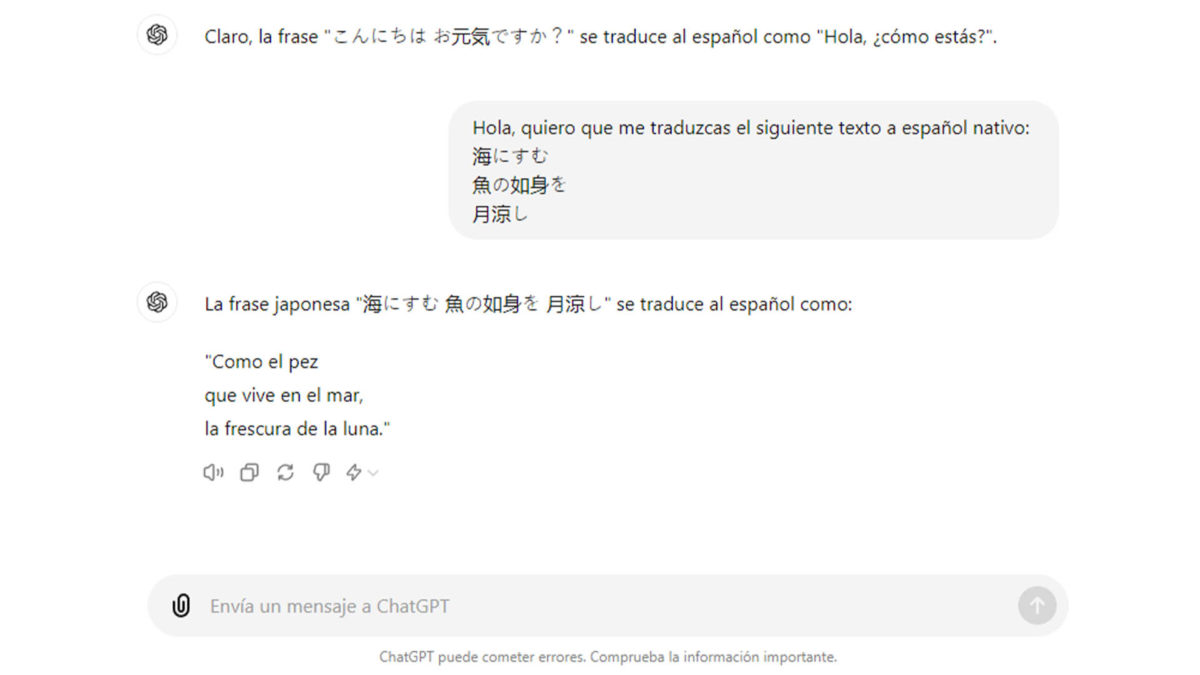 Trucos para ser más productivo con ChatGPT: traductor