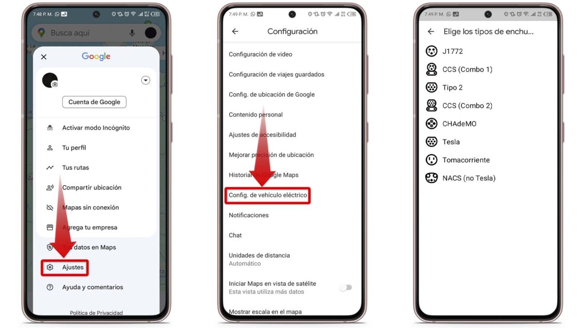 7 trucos que casi ningún conductor conoce de Google Maps: sitios de carga para coche eléctrico