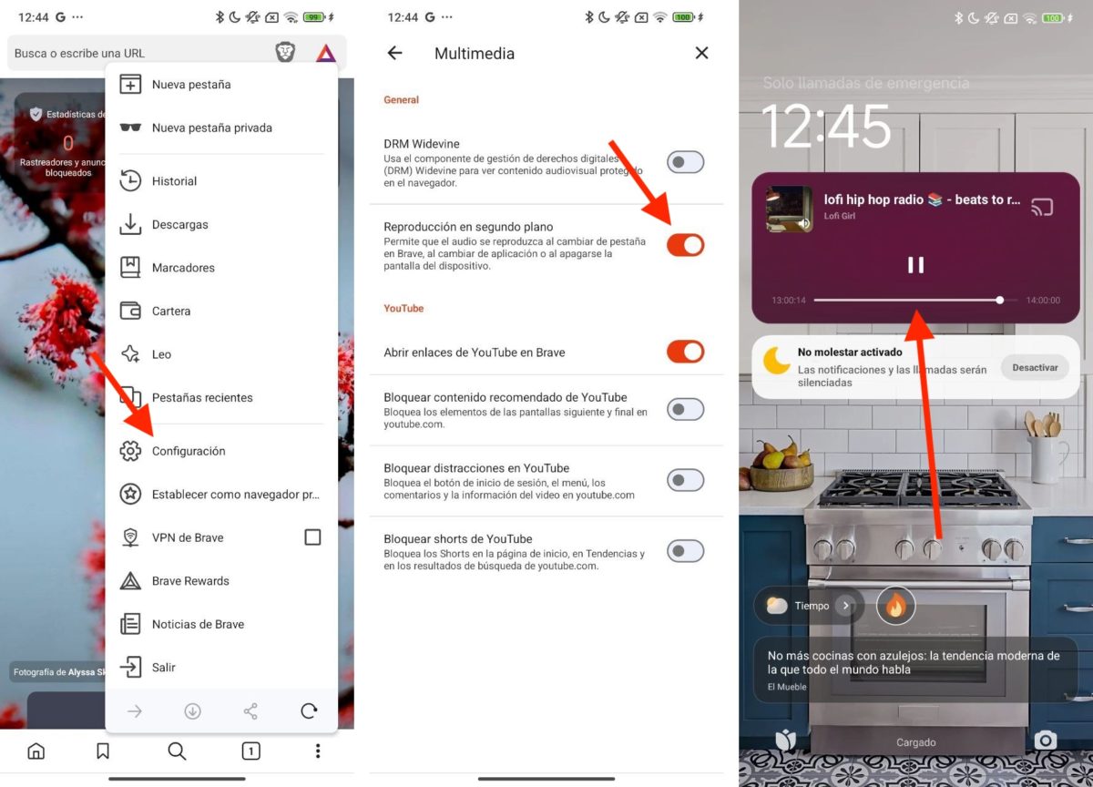 Así descubrí que podía usar YouTube con la pantalla del móvil apagada gratis 2 Ver vídeos de YouTube en segundo plano con Brave
