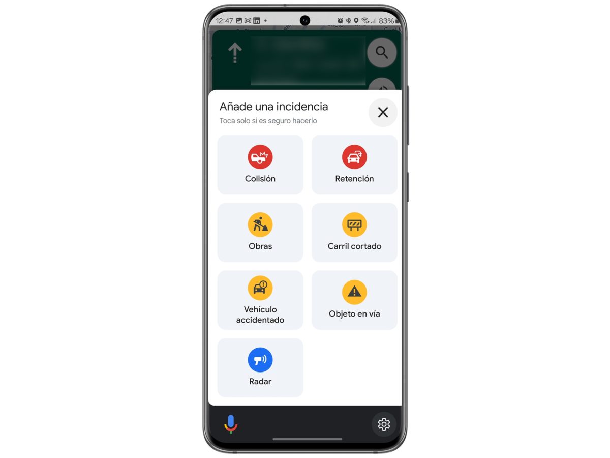 Así puedes avisar a otros conductores de un peligro en Google Maps 2 Así puedes avisar a otros conductores de un peligro en Google Maps