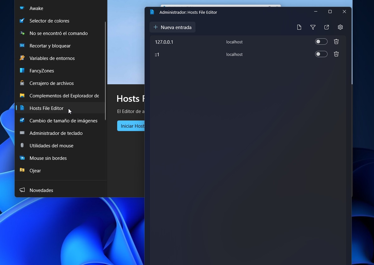Estas son las herramientas secretas que Windows esconde y que deberías conocer 8 El editor del archivo Hosts es la enésima herramienta de PowerToys