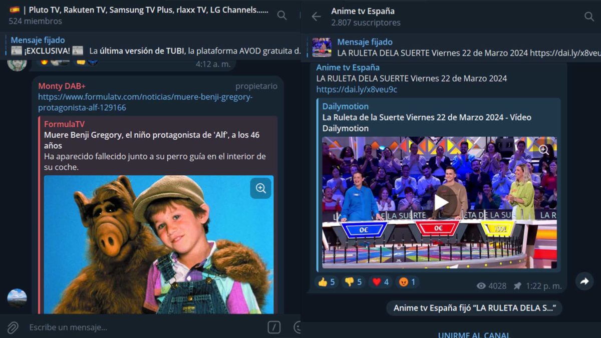 Mejores canales de Telegram para ver la TV gratis en 2024