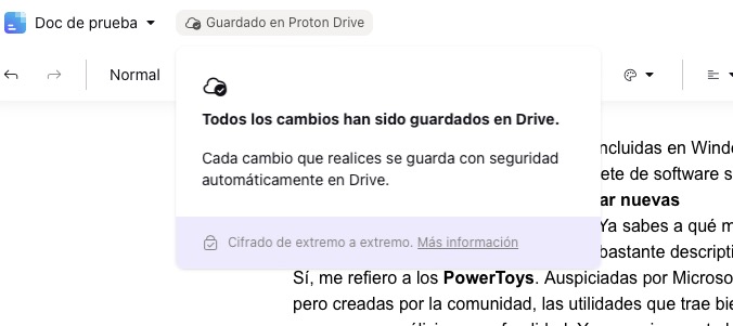 Esta es la alternativa privada a Google Docs con cifrado de extremo a extremo 3 Proton Docs
