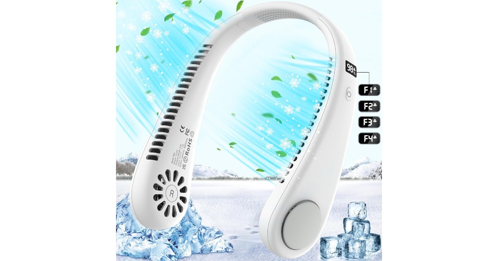 Los 7 mejores gadgets para no pasar calor este verano en la oficina o el despacho 3 Ventilador de Cuello Portatil Sin Aspas