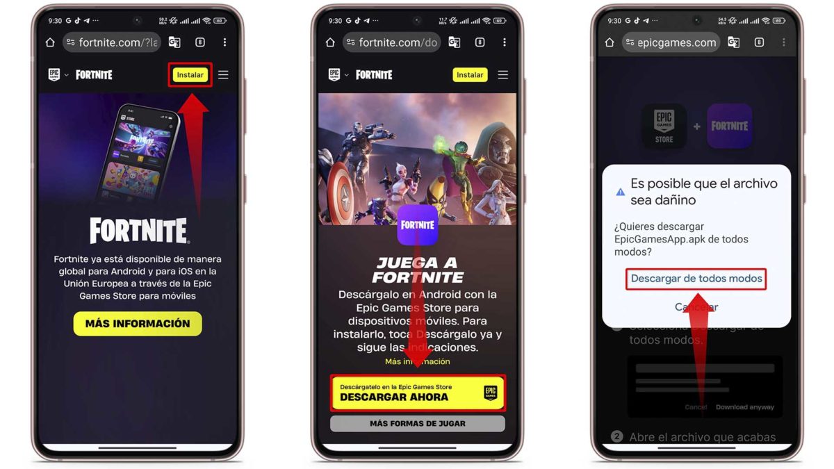 Cómo instalar de forma segura la Epic Games Store para jugar a 'Fortnite' en el móvil Android