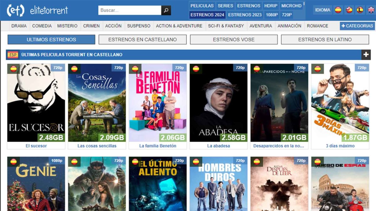 Mejores páginas para descargar archivos torrent que funcionan en España: elitetorrent