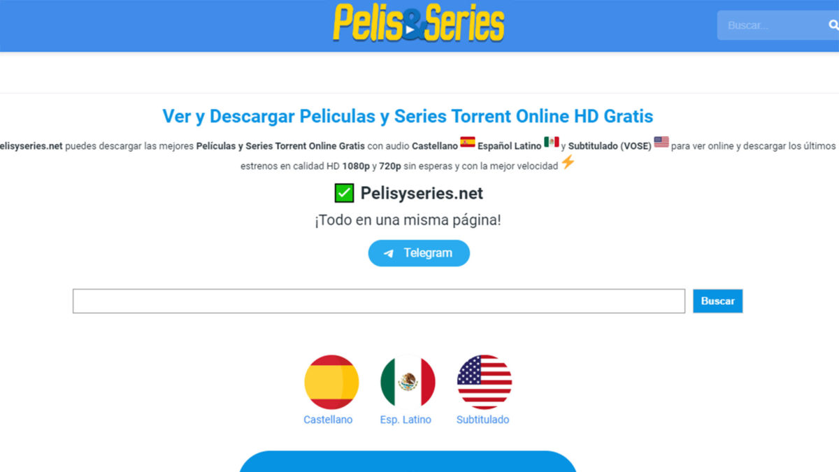 Mejores páginas para descargar archivos torrent que funcionan en España: Pelis&Series