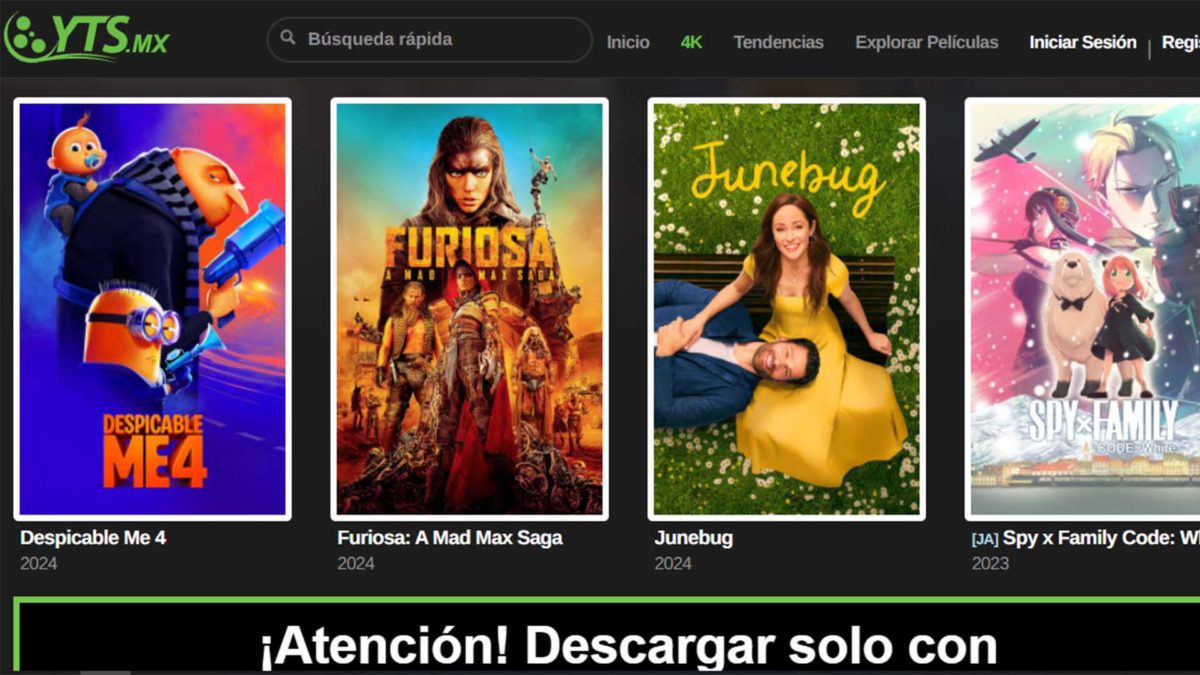 Mejores páginas para descargar archivos torrent que funcionan en España: YTS