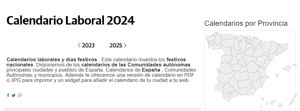 Calendario festivos 2024-2025 de Comunidades Autónomas: Madrid, Galicia, Castilla y León… 3 calendario-laboral