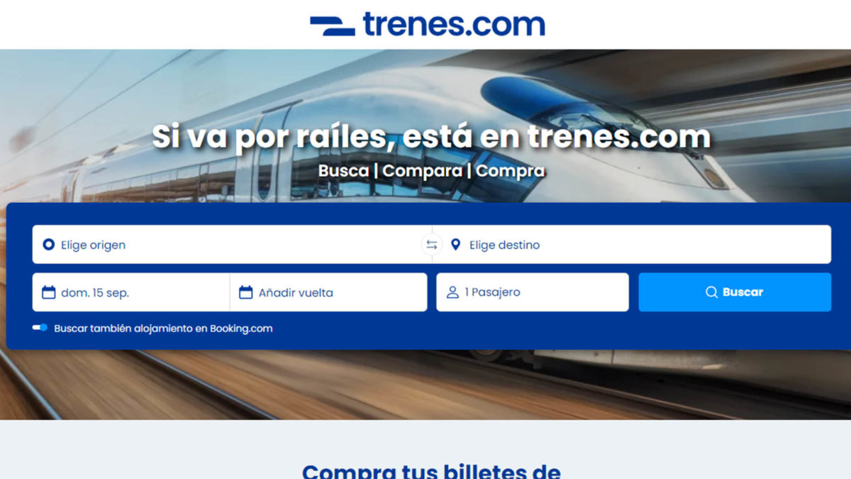 Mejores webs para comprar billetes de tren baratos en España: Trenes.com