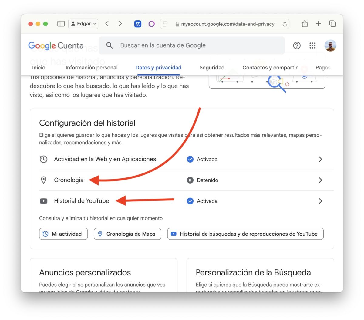 Así es como he reforzado mi privacidad eliminando mi actividad en la cuenta de Google 6 Así es como he reforzado mi privacidad eliminando mi actividad en la cuenta de Google