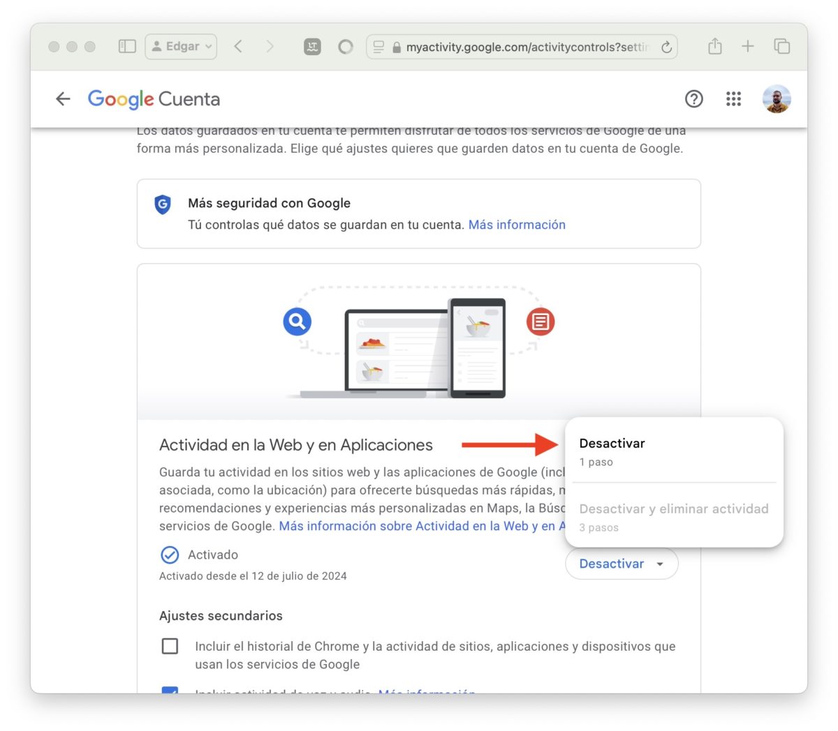 Así es como he reforzado mi privacidad eliminando mi actividad en la cuenta de Google 7 Así es como he reforzado mi privacidad eliminando mi actividad en la cuenta de Google