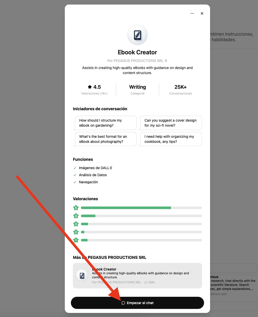 Este es el truco definitivo con el que he podido escribir un e-book con ChatGPT 3 Screenshot