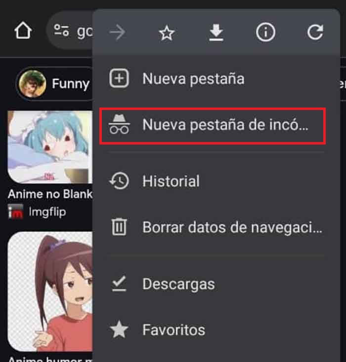 incognito chrome android