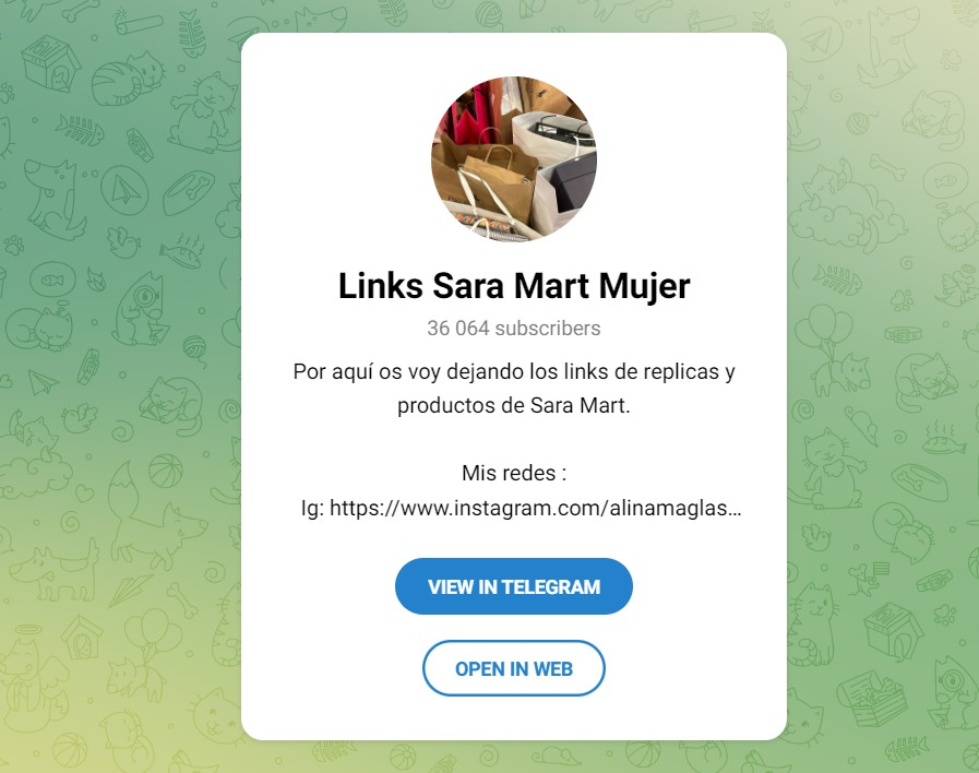 links sara mart mujer