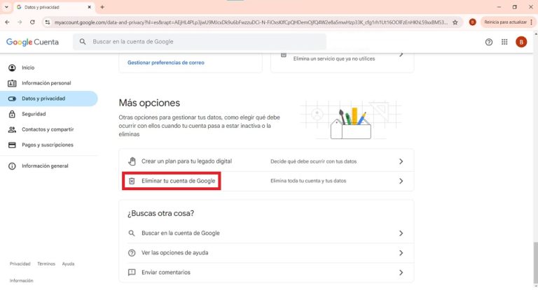 Cómo eliminar una cuenta de Google para siempre: tutorial paso a paso