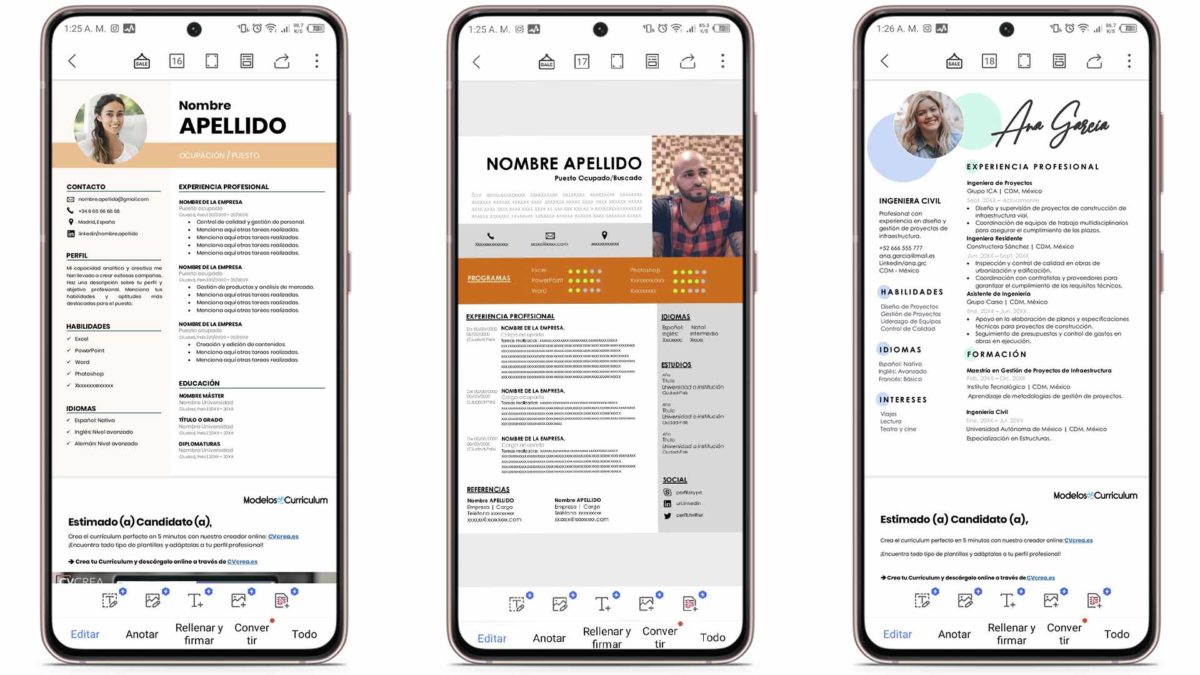 Plantillas de currículum gratis para descargar en Word y PDF: con foto