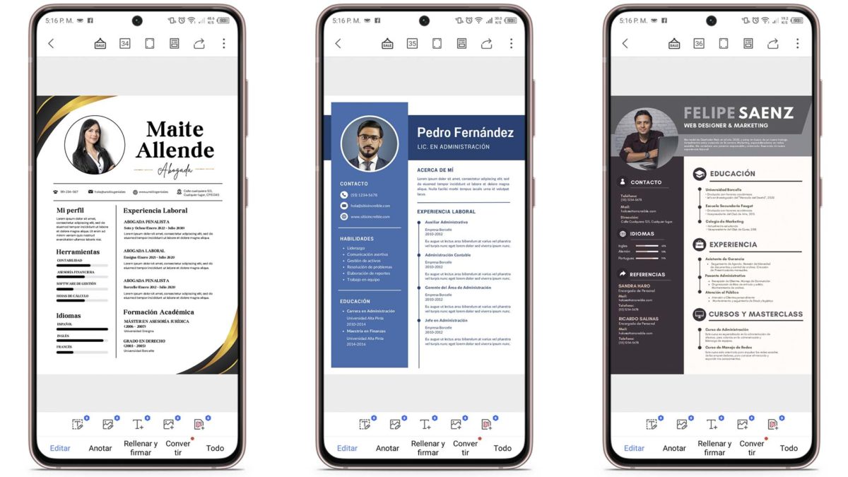 Plantillas de currículum gratis para descargar en Word y PDF: estilo corporativo
