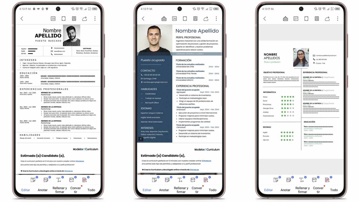 Plantillas de currículum gratis para descargar en Word y PDF: estilo minimalista