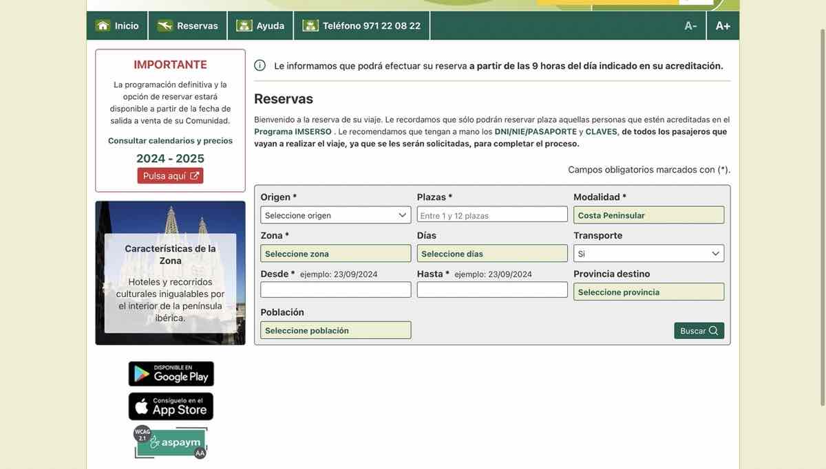 Cómo consultar y reservar los viajes del Imserso 2024-2025 3 reservar viaje imserso