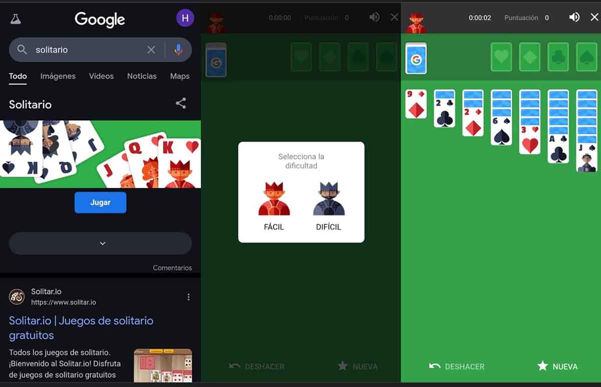 solitario chrome android