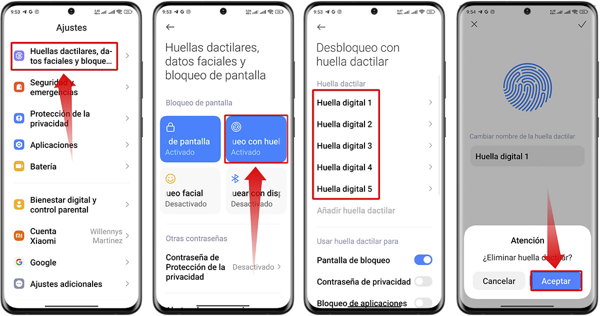 Cómo abrir WhatsApp si no reconoce mi huella dactilar 5 Cómo abrir WhatsApp si no reconoce mi huella dactilar: configura otra vez tus huellas dactilares