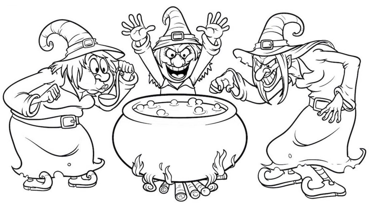 10 dibujos de Halloween de brujas para colorear