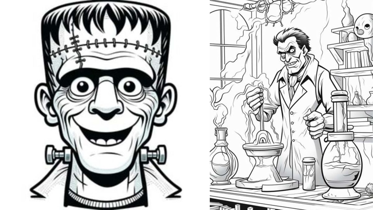 10 dibujos de Halloween de Frankenstein para colorear