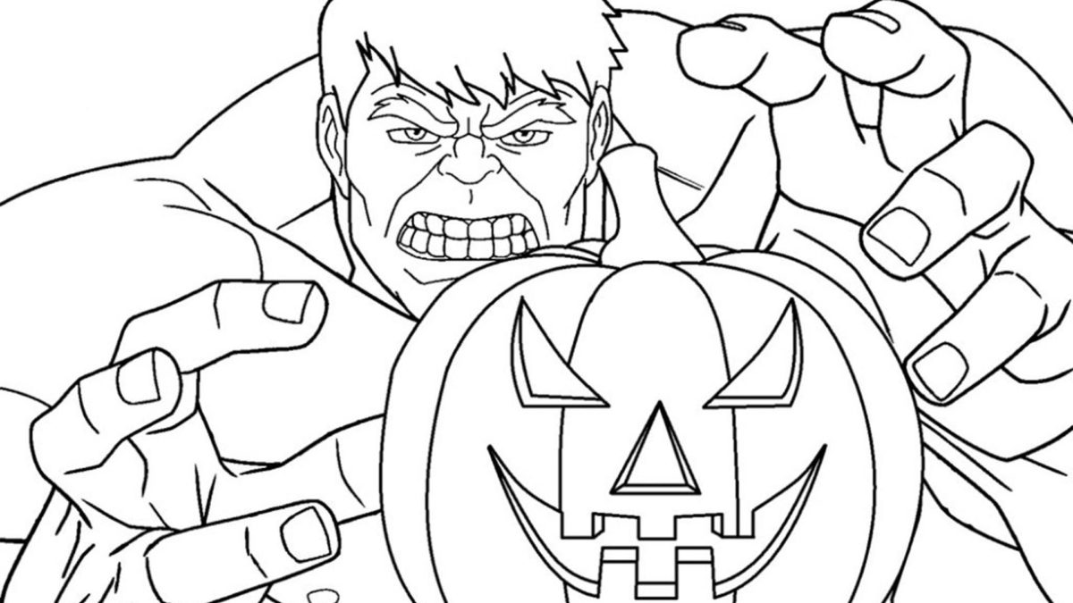 10 dibujos de Halloween de héroes para colorear