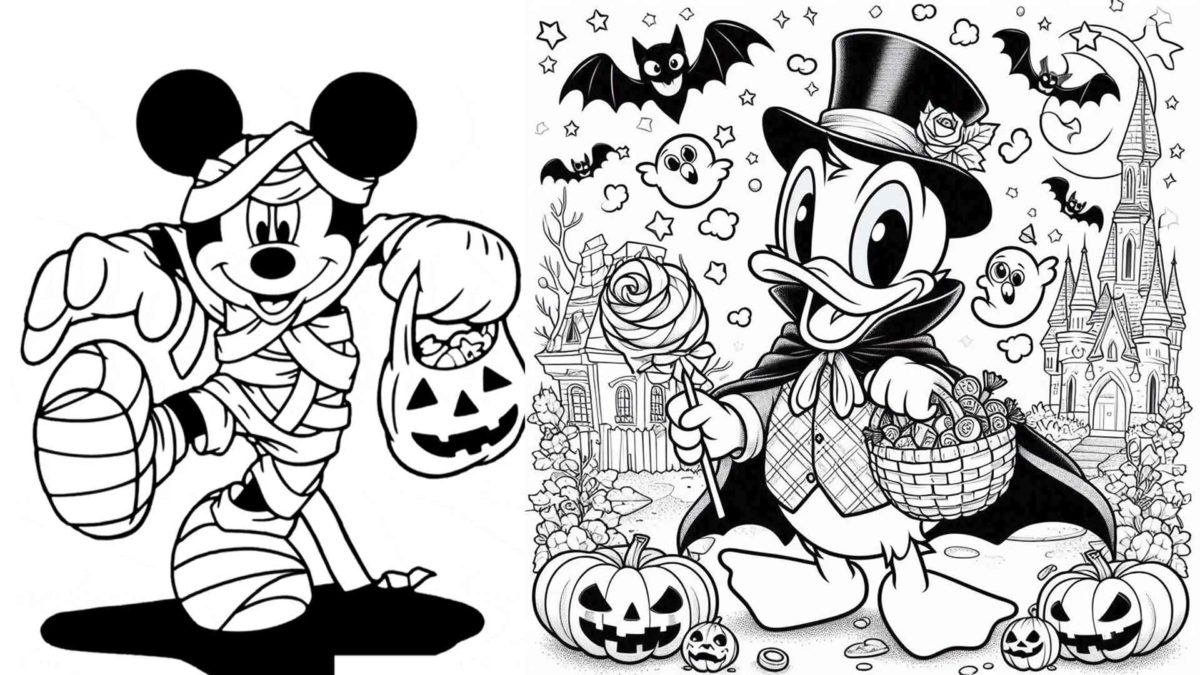 10 dibujos de Halloween Disney para colorear
