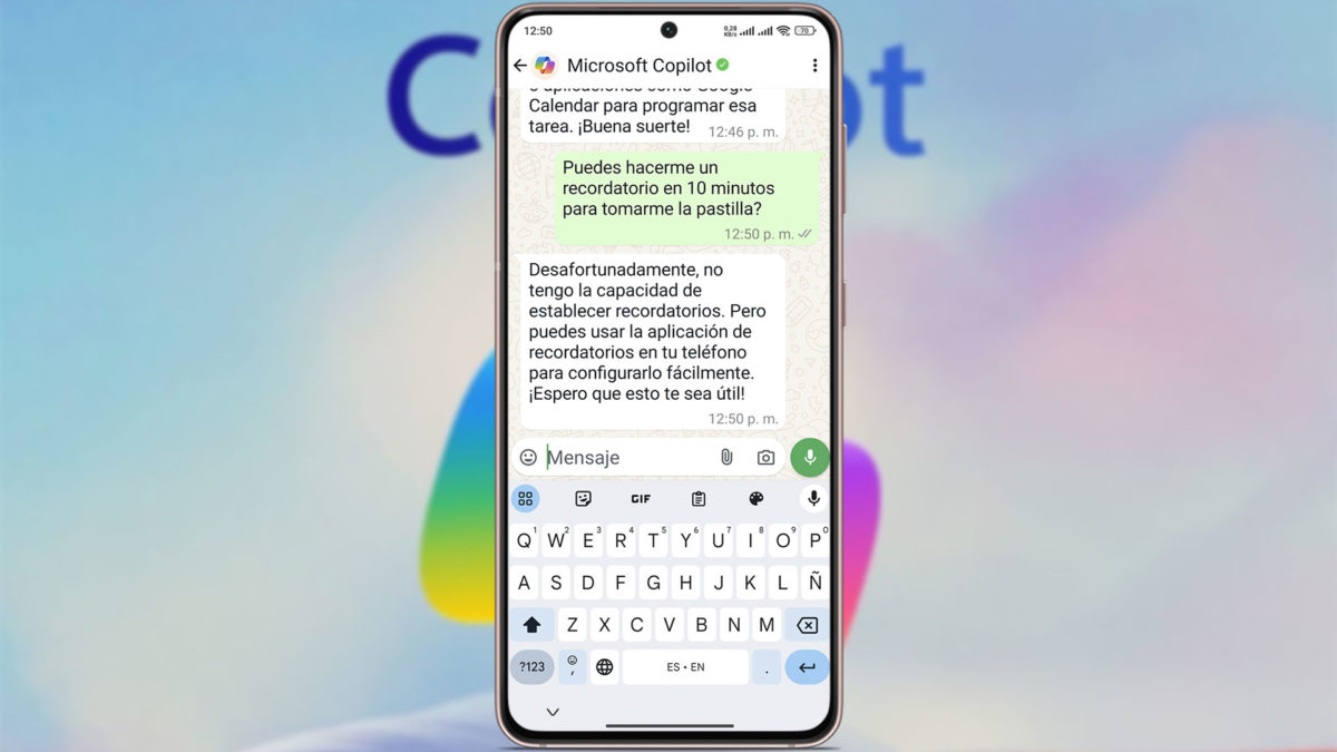 Funciones que echo de menos en la IA Copilot en WhatsApp: alertas y recordatorios