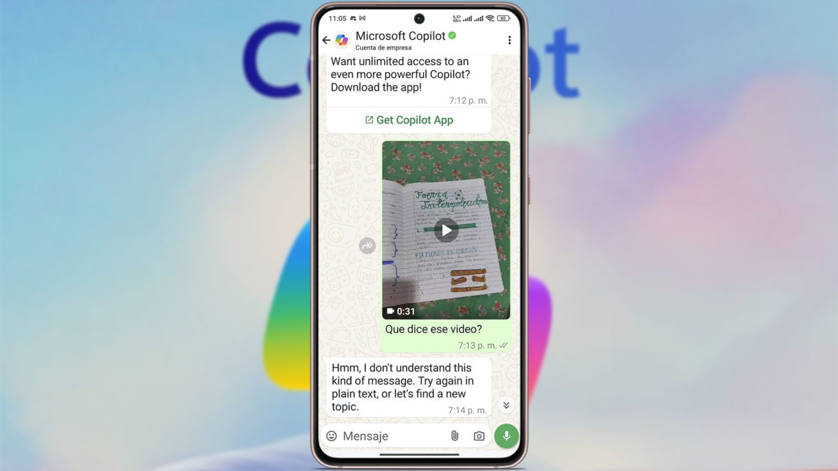 Funciones que echo de menos en la IA Copilot en WhatsApp: análisis de vídeos