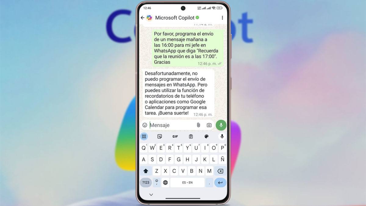 Funciones que echo de menos en la IA Copilot en WhatsApp: gestión de programación