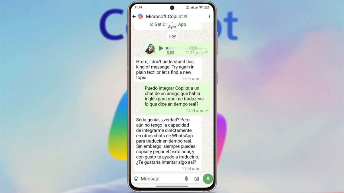 Funciones que echo de menos en la IA Copilot en WhatsApp: traducciones en tiempo real