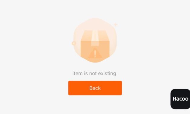 Por qué en Hacoo me sale el mensaje ‘Item is not existing’: ¿Hay solución?