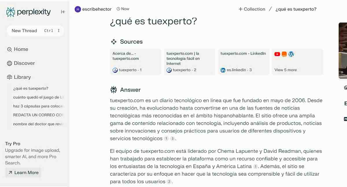 No he probado una IA mejor que Perplexity en 2024, y estos son los motivos 2 que es perplexity