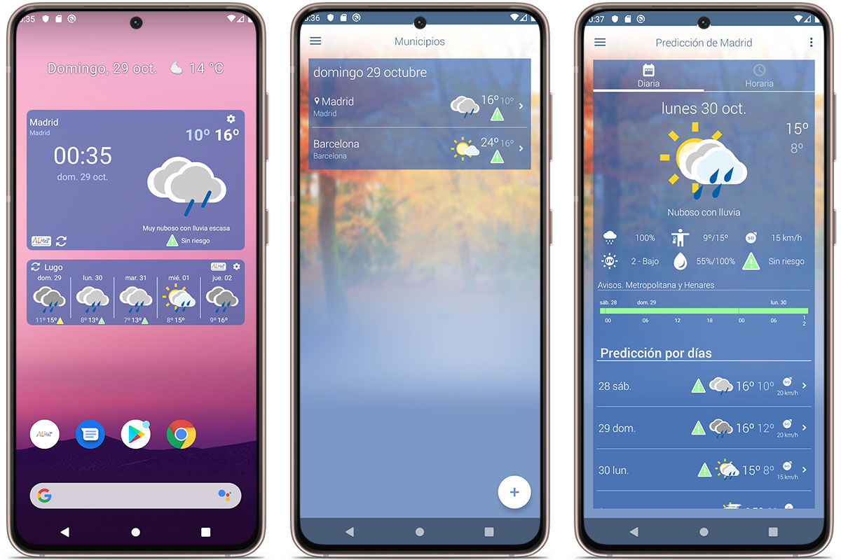 Las mejores apps para recibir las alertas de la AEMET en tiempo real 2 Apps para recibir las alertas de la AEMET: El tiempo de AEMET