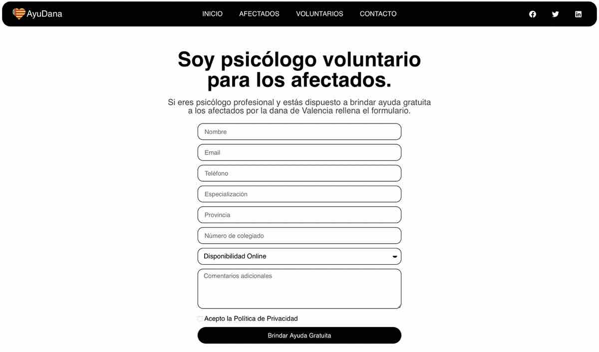 7 plataformas para pedir y ofrecer ayuda por la DANA de Valencia 3 Screenshot