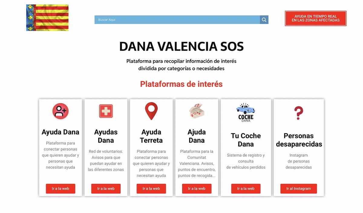 7 plataformas para pedir y ofrecer ayuda por la DANA de Valencia 5 Screenshot